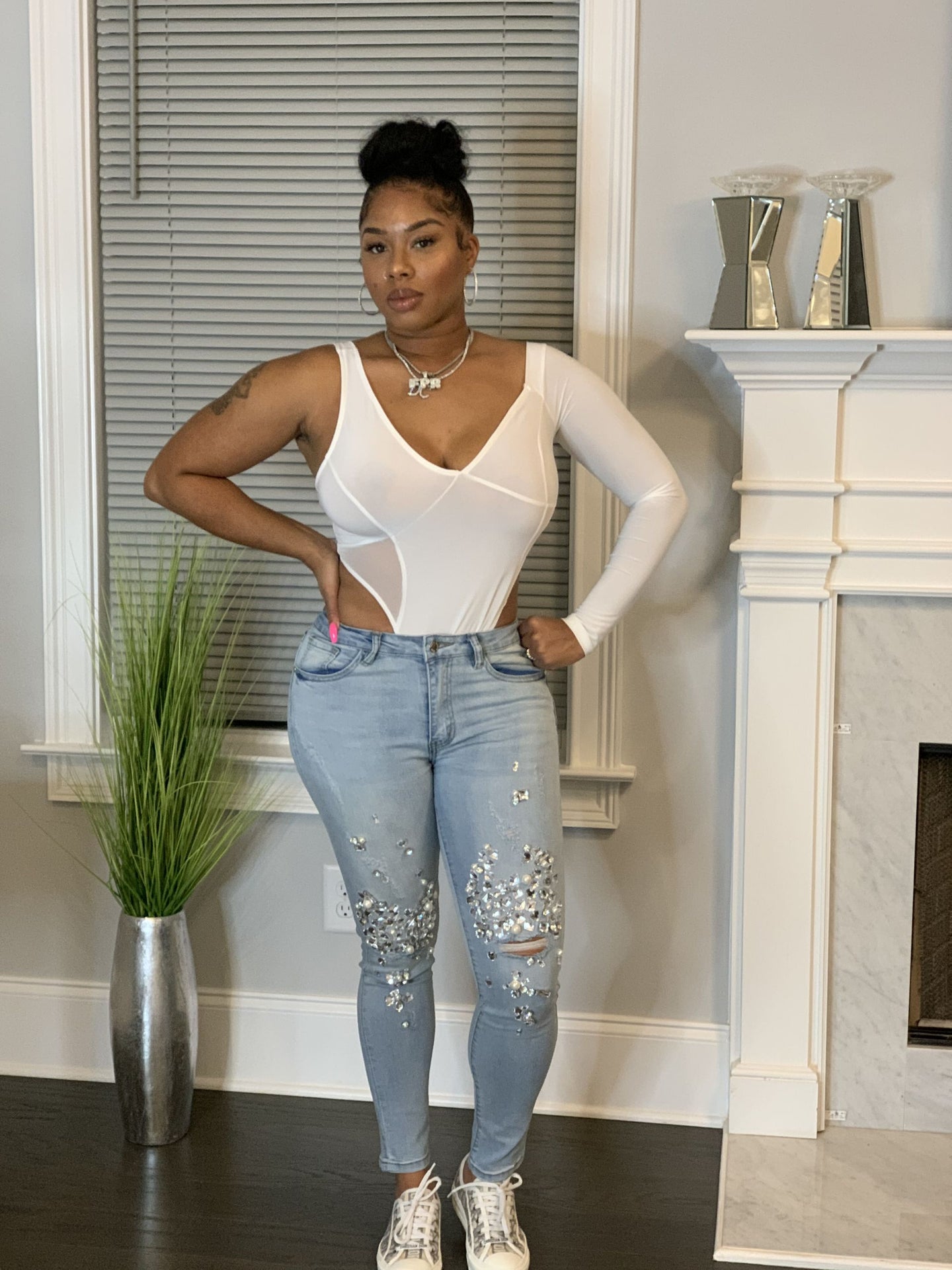 Game Over Rhinestone Jeans